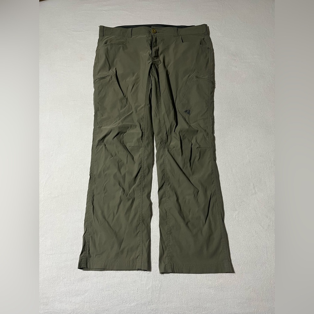🟡 Eddie Bauer Mens 40x31 Green First Ascent‎ Cargo Hiking Outdoors Pants